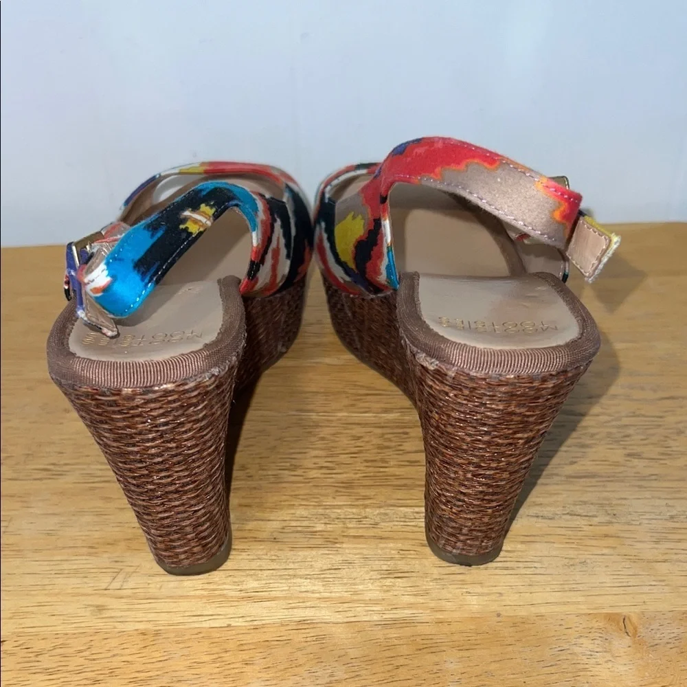 Mootsies Tootsies Moloker Multicolor Wedge Sandals 031026 Size 9M